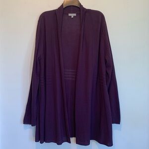 Habitat Longline Open Front Dark Plum Cardigan